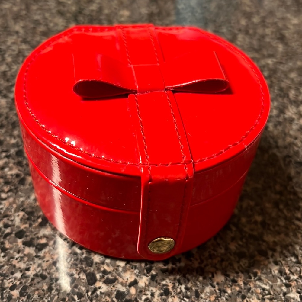 Small Red Jewelry Box with Mirror